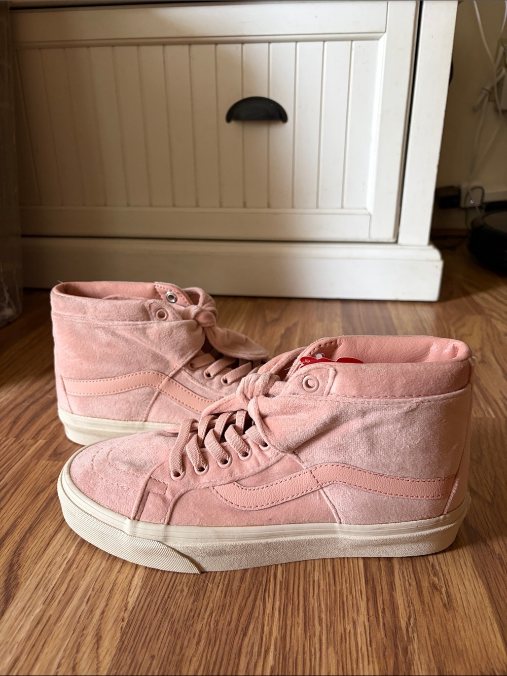 Vans Pink High-Top Suede Sneakers